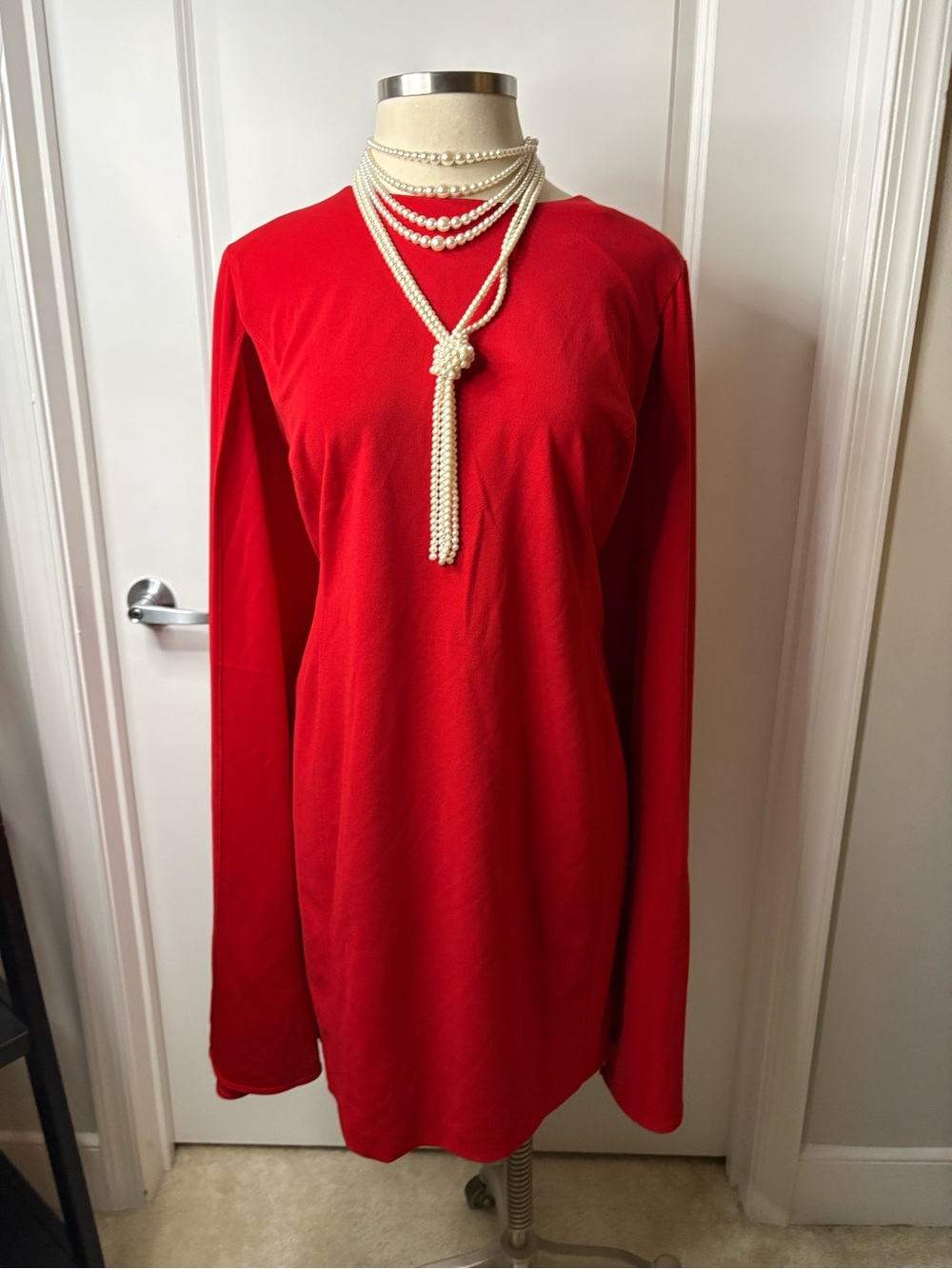Calvin Klein Bold Red Midi Dress